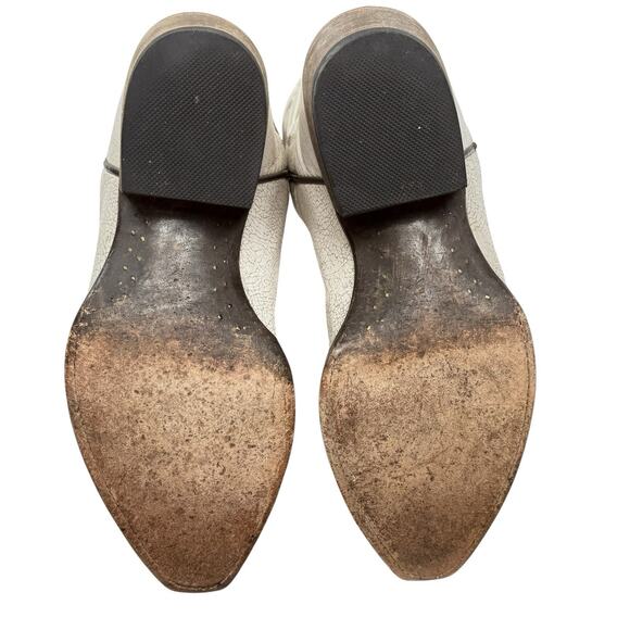 Idyllwind Colt Crackled White Leather Snip Toe Western Cowgirl Boot Size 8 - Picture 8 of 12